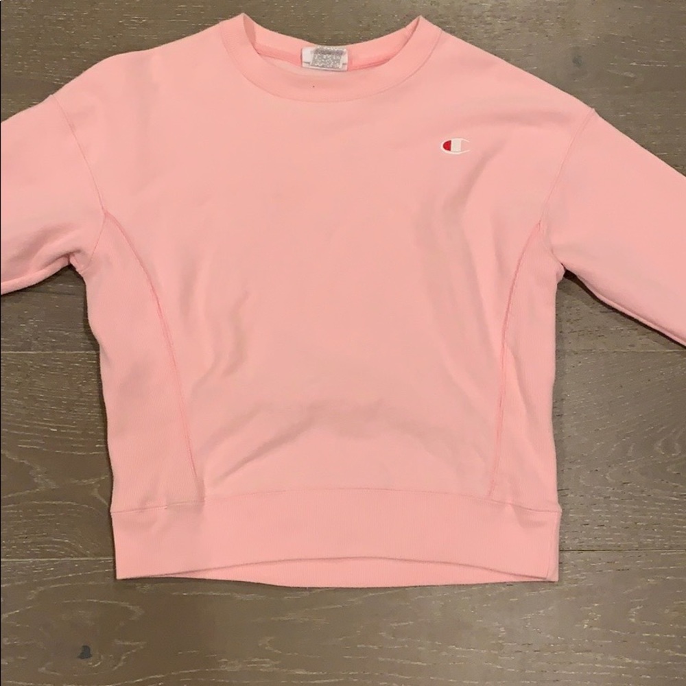 pink champion sweatshirt
